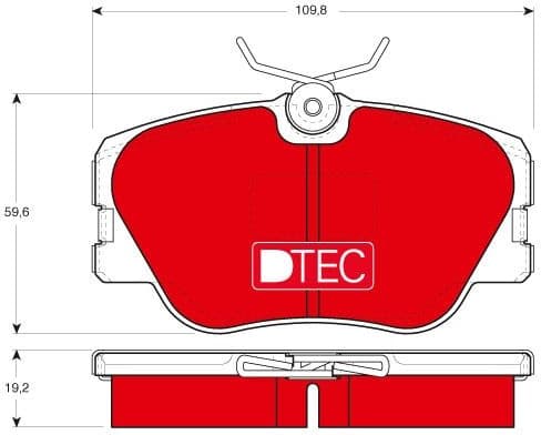 Brake Pad Set, disc brake DTEC COTEC GDB818DTE - image 2