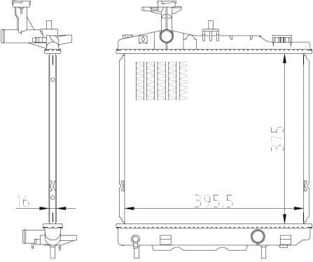 Radiator, engine cooling 550022