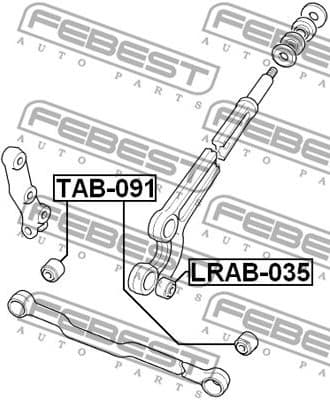 Mounting, control/trailing arm LRAB-035 - image 2