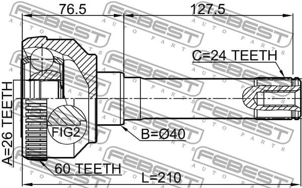 Joint Kit, drive shaft 2910-DEF - image 2