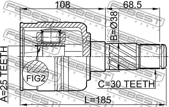 Joint Kit, drive shaft 2211-SORLH - image 2