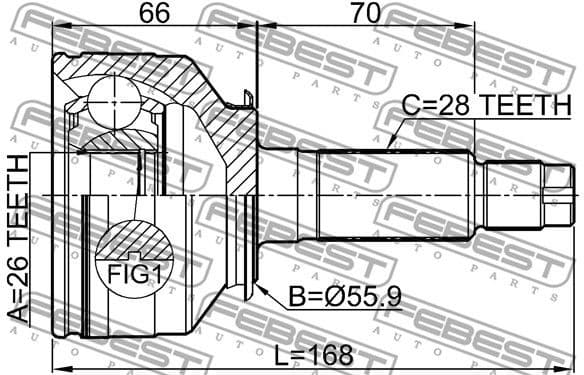 Joint Kit, drive shaft 2210-SORBL - image 2