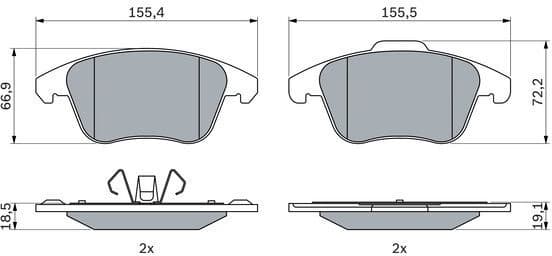 Brake Pad Set, disc brake 0 986 424 986