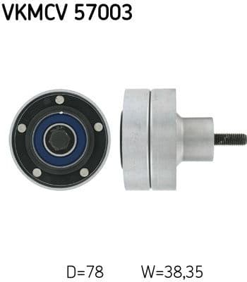 Deflection/Guide Pulley, V-ribbed belt VKMCV57003