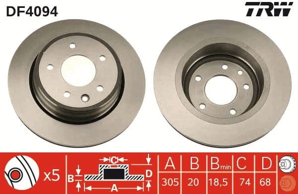 Brake Disc DF4094 - image 3