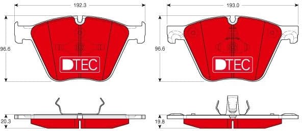 Brake Pad Set, disc brake DTEC COTEC GDB1964DTE - image 2