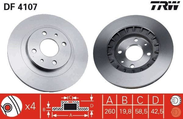 Brake Disc DF4107 - image 3