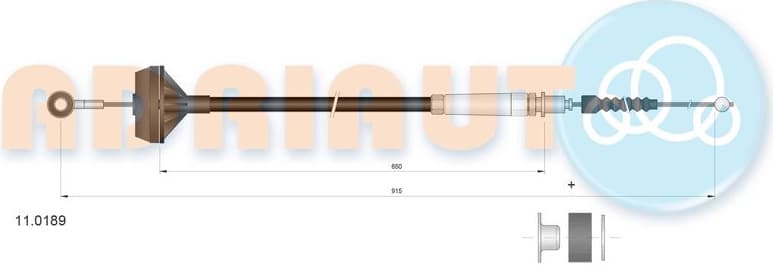 Cable Pull, clutch control 11.0189