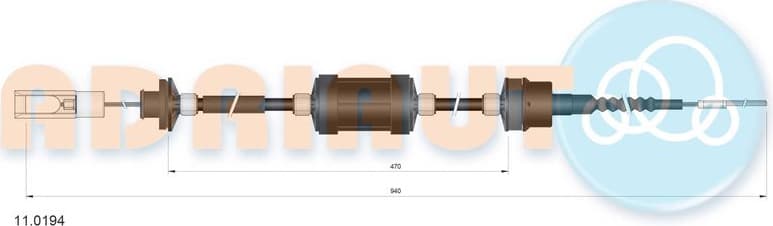 Cable Pull, clutch control 11.0194