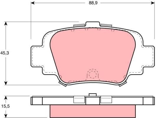 Brake Pad Set, disc brake GDB1060 - image 2