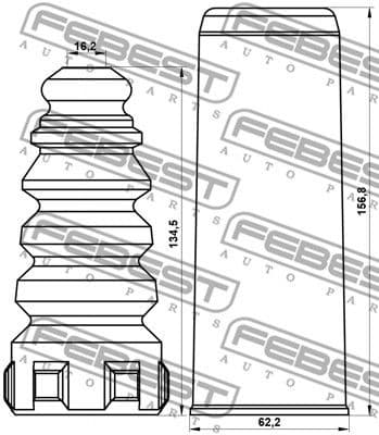 Dust Cover Kit, shock absorber VWSHB-TOURIIR-KIT - image 2