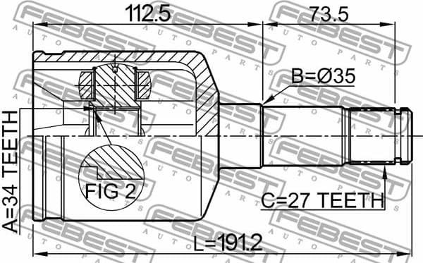 Joint Kit, drive shaft 1011-CAPLH - image 2