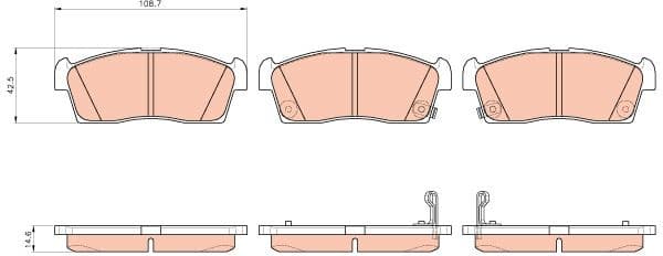 Brake Pad Set, disc brake GDB1940 - image 2