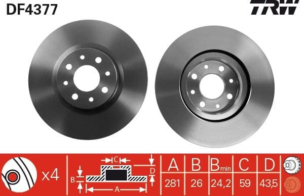 Brake Disc DF4377 - image 3