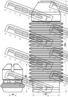 Dust Cover Kit, shock absorber VWSHB-GIVF-KIT - image 2