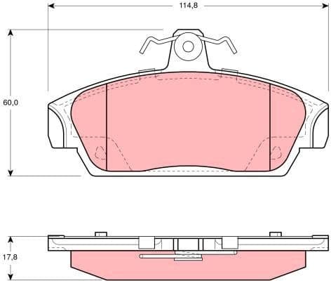 Brake Pad Set, disc brake GDB859 - image 2