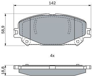 Brake Pad Set, disc brake 0 986 424 939