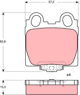 Brake Pad Set, disc brake GDB3233 - image 2