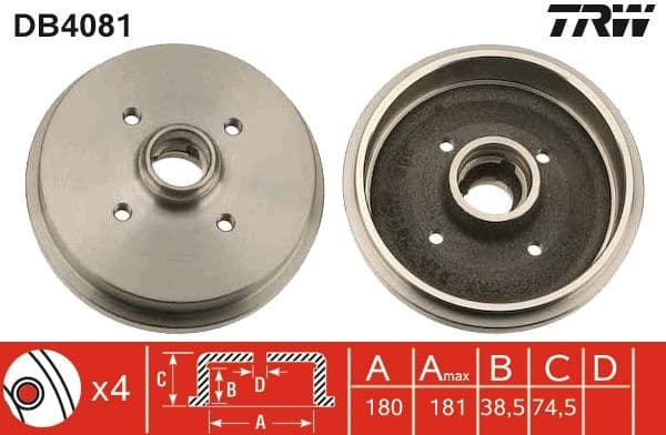 Brake Drum DB4081 - image 3