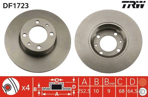 Brake Disc DF1723 - image 3