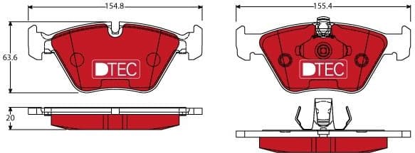 Brake Pad Set, disc brake DTEC COTEC GDB1404DTE - image 2