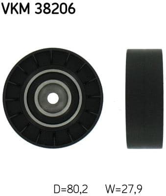 Deflection/Guide Pulley, V-ribbed belt VKM 38206 - image 2