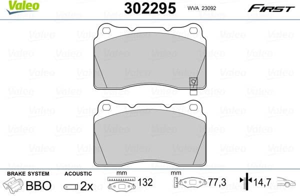 Brake Pad Set, disc brake ESSENTIAL 302295