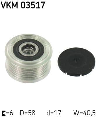 Alternator Freewheel Clutch VKM 03517 - image 2