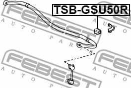 Mounting, stabiliser bar TSB-GSU50R - image 2