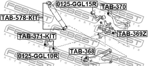 Mounting, control/trailing arm TAB-371-KIT - image 2