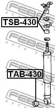 Bush, shock absorber TAB-430 - image 2