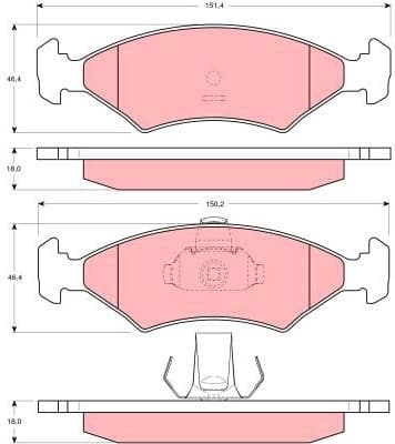 Brake Pad Set, disc brake GDB1222 - image 3