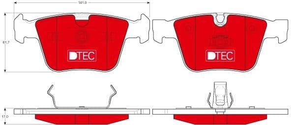 Brake Pad Set, disc brake DTEC COTEC GDB1675DTE - image 2