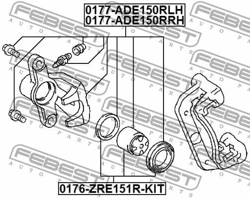 Brake Caliper 0177-ADE150RLH - image 2