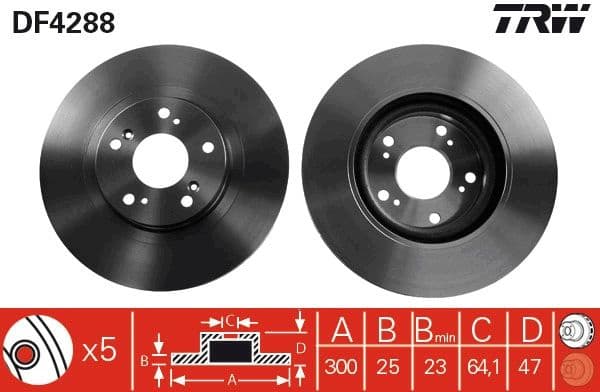 Brake Disc DF4288 - image 3