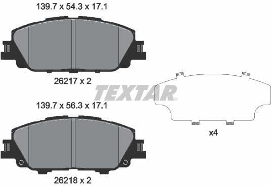 Brake Pad Set, disc brake 2621701
