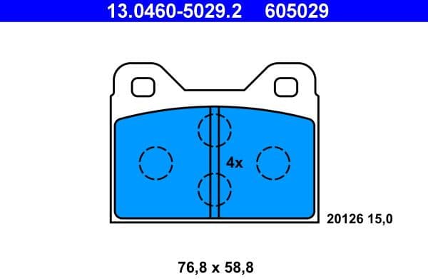 Brake Pad Set, disc brake 13.0460-5029.2