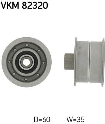 Deflection Pulley/Guide Pulley, timing belt VKM 82320 - image 2