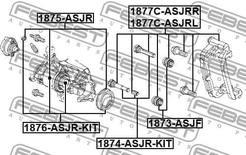 Repair Kit, brake caliper 1875-ASJR - image 2