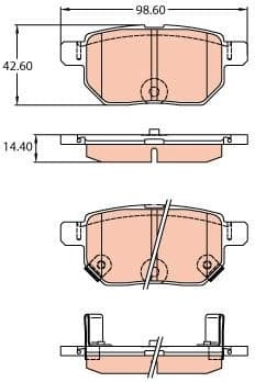 Brake Pad Set, disc brake COTEC GDB3454 - image 3