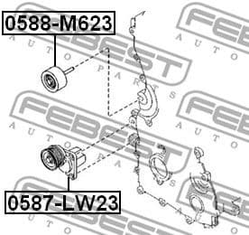 Belt Tensioner, V-ribbed belt 0587-LW23 - image 2