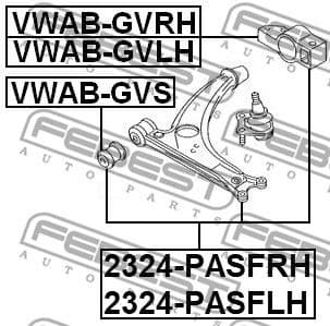 Control/Trailing Arm, wheel suspension 2324-PASFLH - image 2