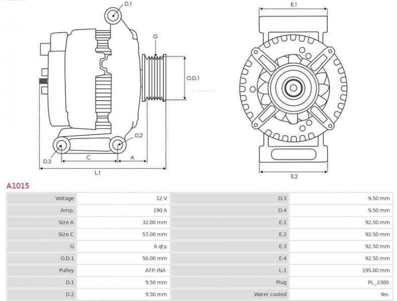 Alternator AS A1015 - image 5