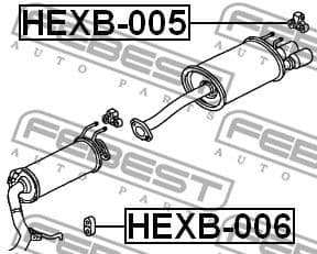 Mounting Kit, exhaust system HEXB-006 - image 2