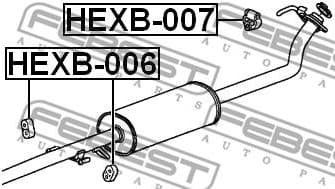 Mounting Kit, exhaust system HEXB-007 - image 2