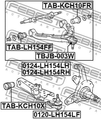 Control/Trailing Arm, wheel suspension 0124-LH154LH - image 2