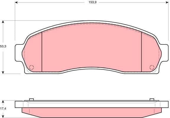 Brake Pad Set, disc brake GDB4131 - image 2