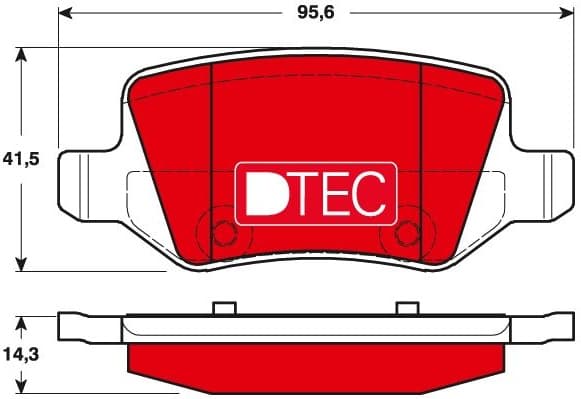 Brake Pad Set, disc brake DTEC COTEC GDB1481DTE - image 2