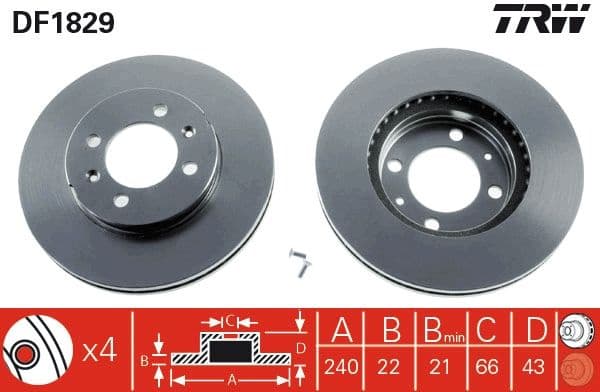 Brake Disc DF1829 - image 3