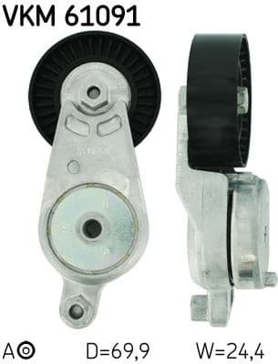 Belt Tensioner, V-ribbed belt VKM 61091 - image 2